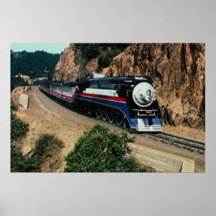 Poster Trem americano 4449 no chifre do cabo, Californ da
