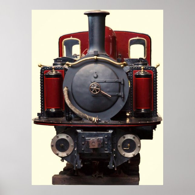 Poster Trem Azul e Vermelho  (Frente)
