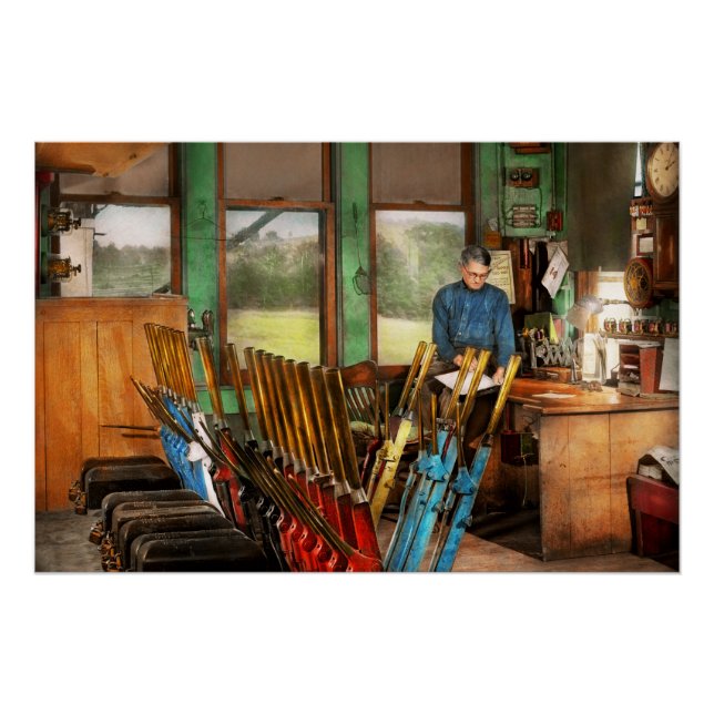 Pôster Trem - Controles - Na torre de sinalização 1940 (Frente)