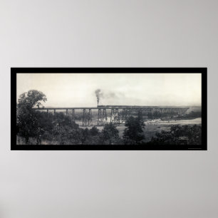 Poster Trem da foto 1914 de Chicago