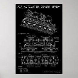 Poster Trem de Cimento Ativado por Ar da PTW "Plano Diret