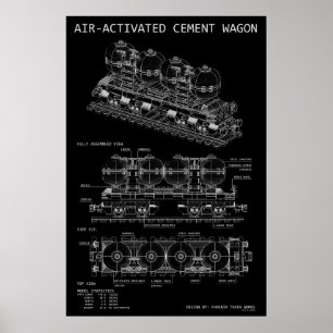 Poster Trem de Cimento Ativado por Ar da PTW "Plano Diret
