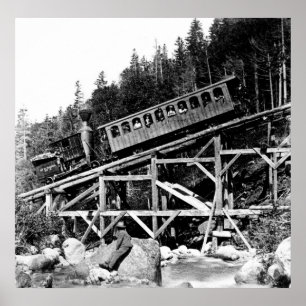 Pôster Trem de estrada de ferro 1880 "nuvem "