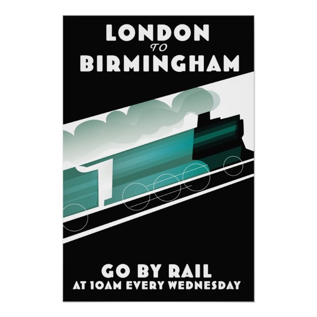 Pôster Trem de Londres para Birmingham (Frente)