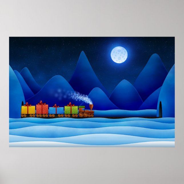 Poster trem de Natal (Frente)