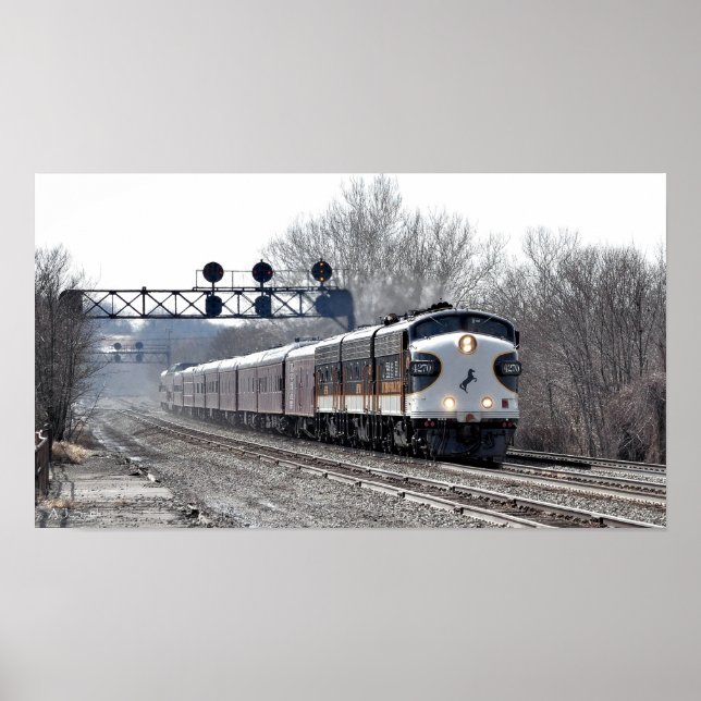 Pôster Trem de Passageiros Clássico Americano (Frente)