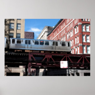 Pôster Trem do EL de Chicago