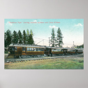 Pôster Trem do insecto do Shoshone fora a Spokane