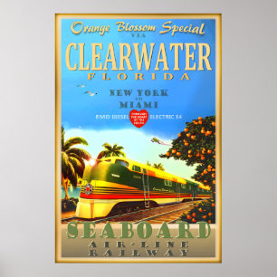 Poster Trem Especial de Flor de Laranjeira Clearwater Flo