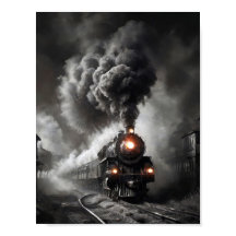 Trem fantasma em uma noite escura e tempestuosa