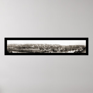 Pôster Trem & foto 1915 de Lynchburg da cidade