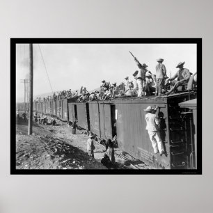 Pôster Trem indiano 1892 do RR dos lutadores de Yaqui