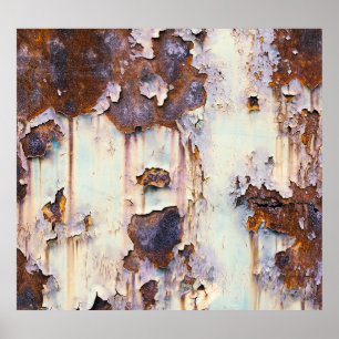 Poster Trem Rusty Train Vagão Pintado