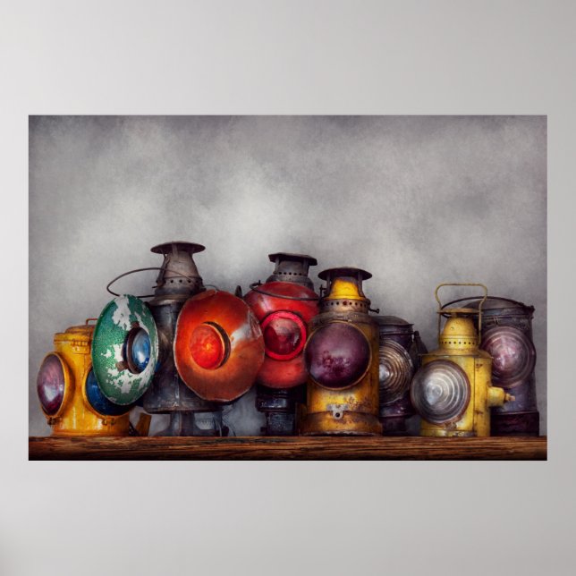 Pôster Trem - Uma coleção de lanternas de Estrada de Ferr (Frente)