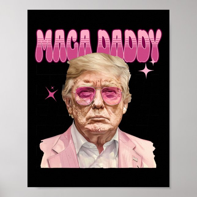 Poster Tremor Pink Sungles Maga Pai Engraçado Trump 2024 (Frente)