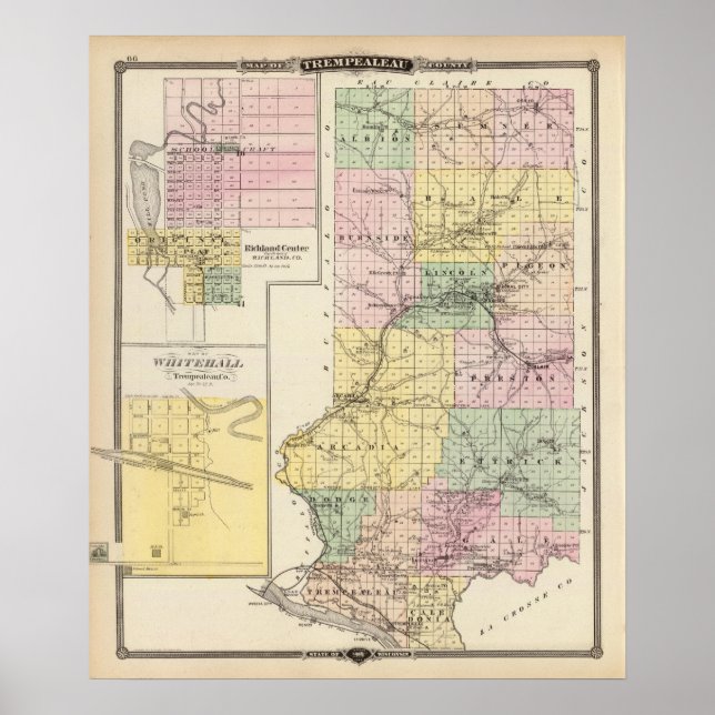 Poster Trempealeau County, Wisconsin (Frente)