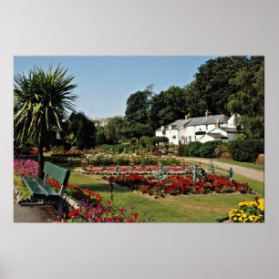 Pôster Trenance jardina, Newquay, Cornualha, flores
