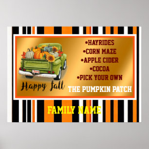 Poster Trendy Ação de Graças Belo Coleção de Outono