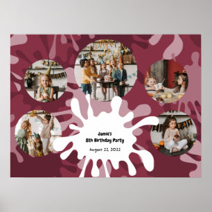 Poster Trendy Art Birthday 5 Fotos Collage Modelo