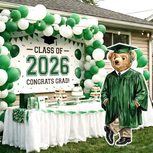 Poster Trendy Bear Printable Graduation Party Decor (Criador carregado)