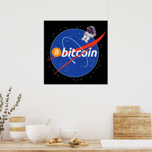 Poster Trendy Bitmoney Astronaut Space Crypto