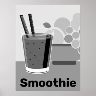Poster Trendy Black & White Smoothie