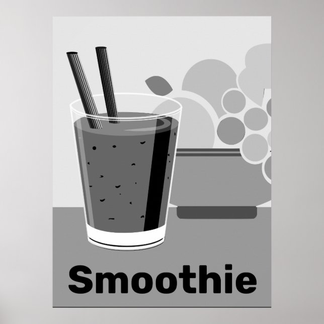 Poster Trendy Black & White Smoothie (Frente)