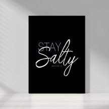 Trendy Keep Salty Typografia Cristã Escritura