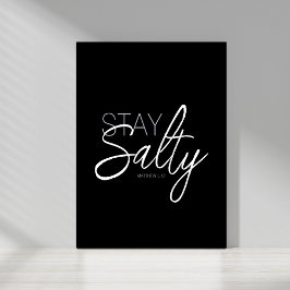 Pôster Trendy Keep Salty Typografia Cristã Escritura