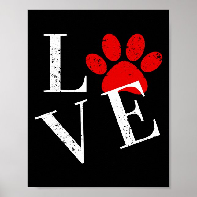 POSTER TRENDY LOVE DOG PAW  (Frente)