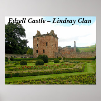 Poster Trendy Photo Clan Lindsay Edzell Castle, Escócia
