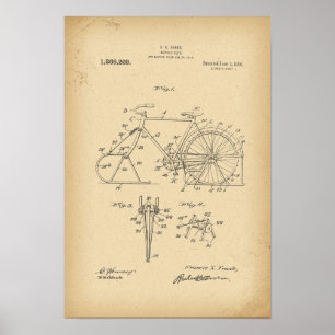 Poster Trenó da bicicleta de 1918 patentes