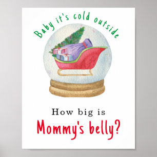 Poster Trenó do Papai Noel - Qual é o tamanho da barriga
