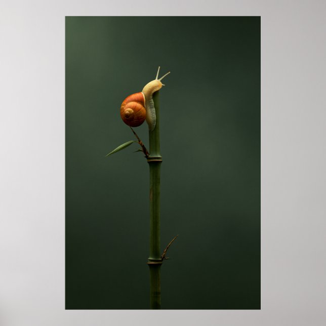 Poster Trepador de Bambu Lento e Constante (Frente)