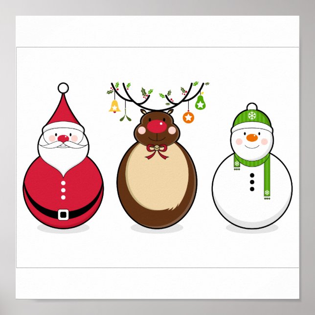 Pôster Três Amigos de Natal (Frente)