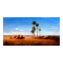 Três Cavaleiros Galopando em uma Placa