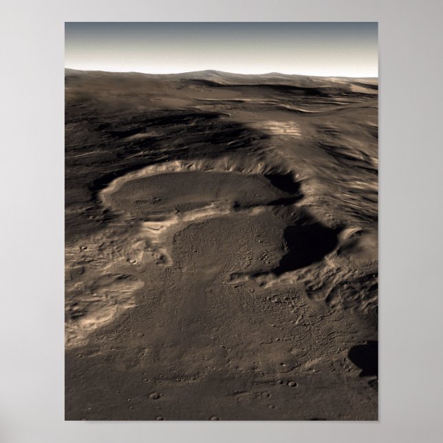 Poster Três crateras na região oriental do Hellas de M (Frente)