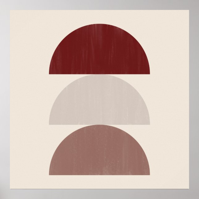 Poster Três Crescentes Pintados por Cor 01 (Frente)