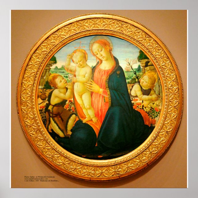 Pôster Três crianças sagradas por Sellaio (Frente)