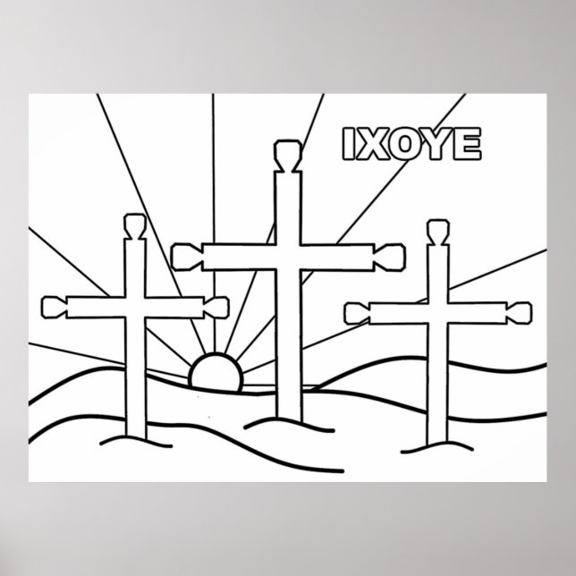 Poster Três Cruzes em um Morro (Frente)