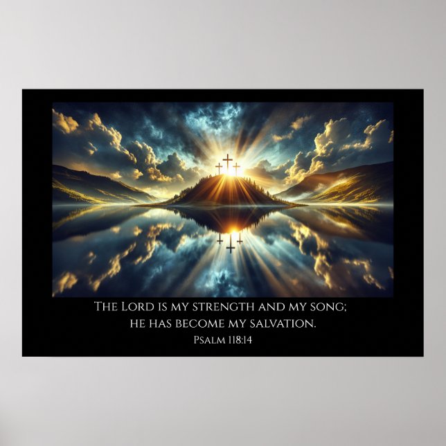 Poster Três Cruzes num Lago (Frente)