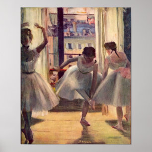 Poster Três dançarinos em uma sala da prática por Edga