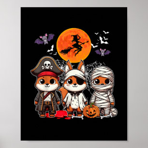 Poster Três Esquilos Engraçados Pirata Pirata Boo Mummy H