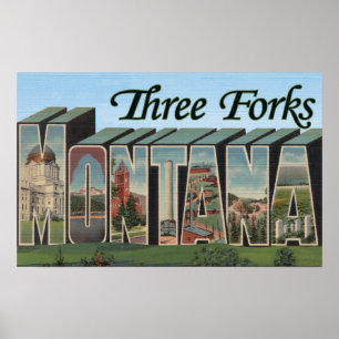 Poster Três forquilhas, Montana