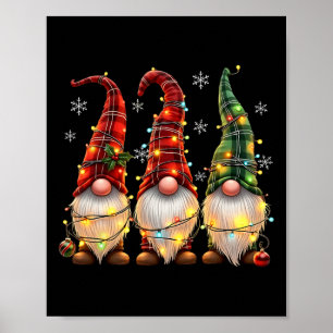 Poster Três Gnomos Homens Mulheres Xadrez Búfalo Vermelho