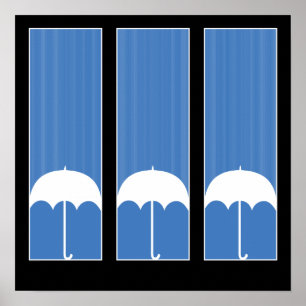 Pôster Três guarda-chuvas