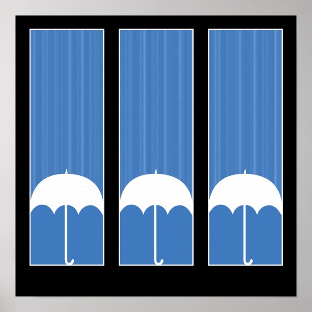 Pôster Três Guarda-chuvas (Frente)