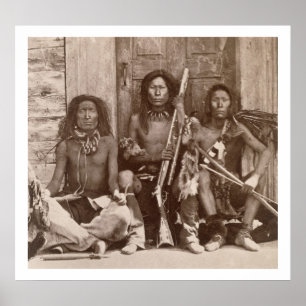 Pôster Três indiano Braves, fotografado pelo inglês rea