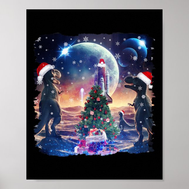 Poster Três Lua Rex 3 Dinos Howling Weird Maldito Cristo (Frente)