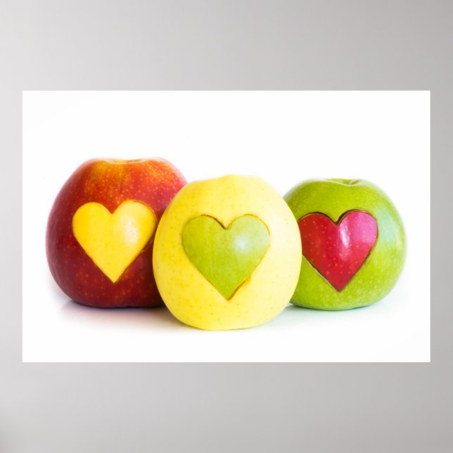 Pôster Três maçãs (Frente)